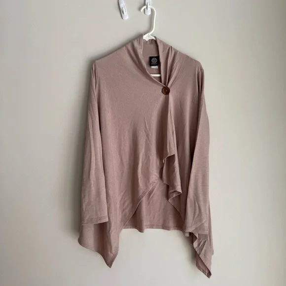 Bobeau Blush Asymmetrical Cardigan - Picture 1 of 4